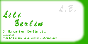 lili berlin business card